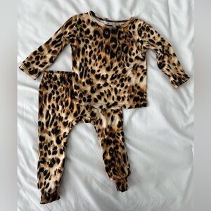 Cozy’s leopard print pajama set 3-6 months
